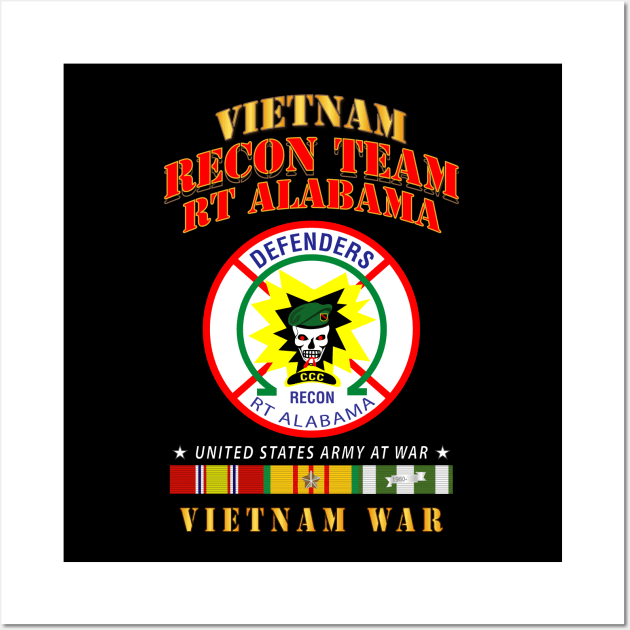 Recon Team - RT Alabama - Defenders - Vietnam War w VN SVC Wall Art by twix123844